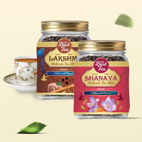 Indian tea packaging design.