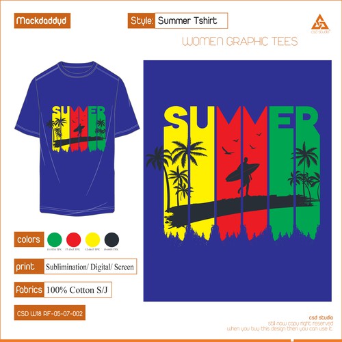 Summer t-shirt design