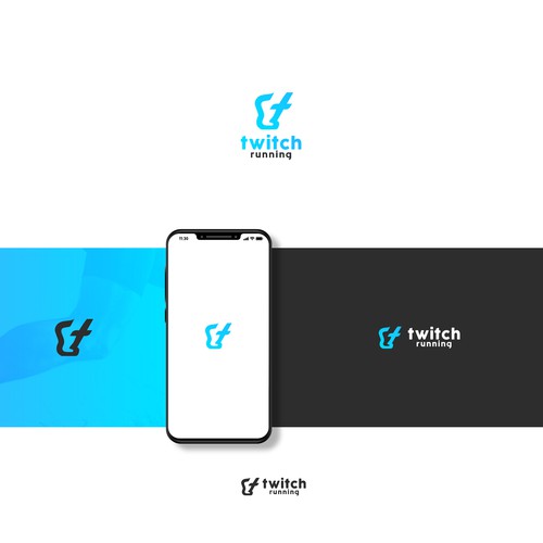 Logo for twitch running