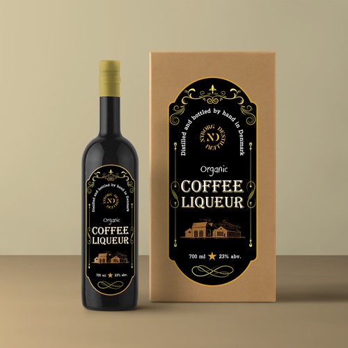 Coffee bottle label