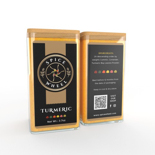 Spice Jar Labels for ecommerce brand.