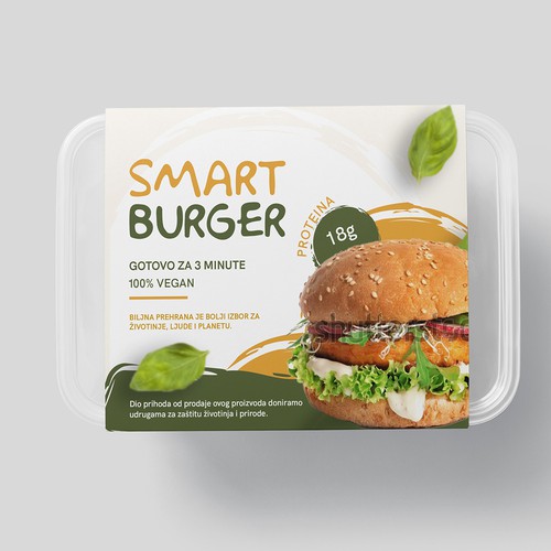  powerful label for our excelent vegan burger