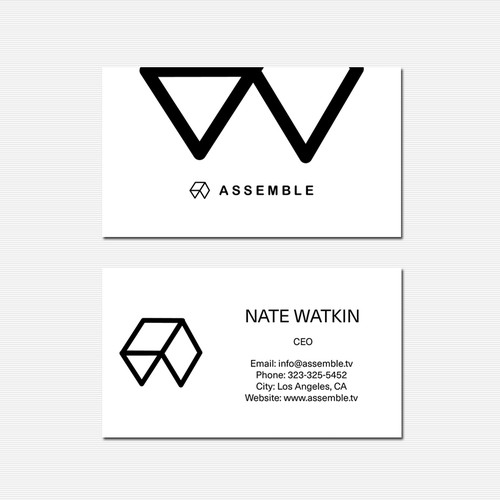 Minimal & clean business card for Assemble