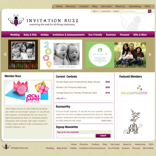 Trendy InvitationBuzz.com – fresh, classy & organized 