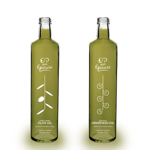 Label design for olive and grapeseed oil