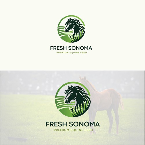  logo for a fresh, premium horse feed