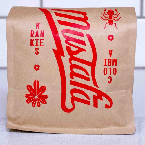 coffee bag design for Krankies Coffee Roasters