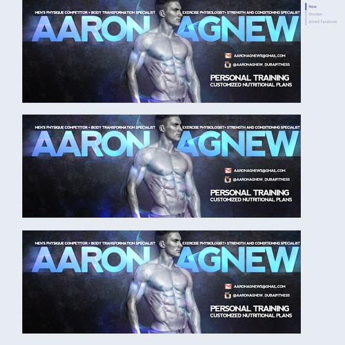 Facebook Cover Design for a Personal Trainer