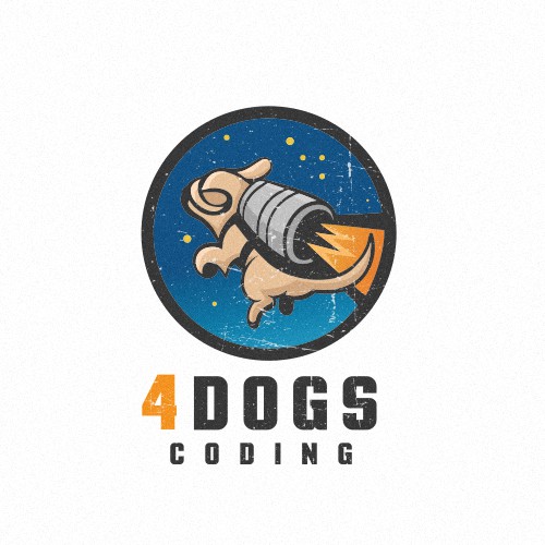 Logo design for 4 Dogs Coding