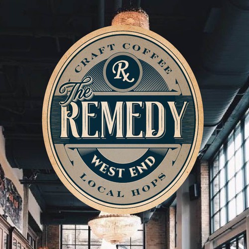 Retro hip logo for a coffee shop & bar in a cool historic district