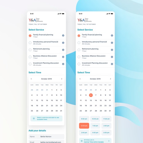 Booking Accounting Service - Mobile View