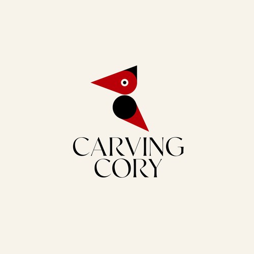 Logo concept for hand carved wooden animals and figures
