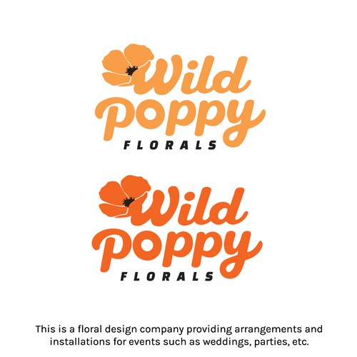 Logo concept for Wild Poppy Florals