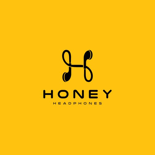 logo concept for Honey Headphones