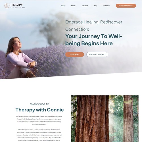 Website for a private practice therapy business