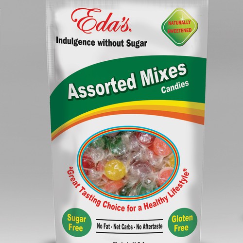 Create a great package for worlds best sugar free candy!