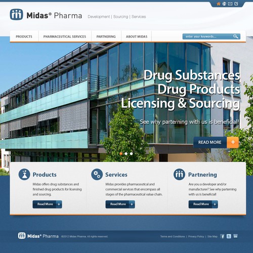 Create the next website design for Midas Pharma