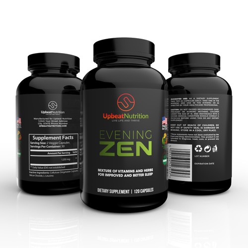 3D Rendering and Label design for Upbeat Nutrition