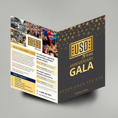 Bifold for USO 75th Anniversary