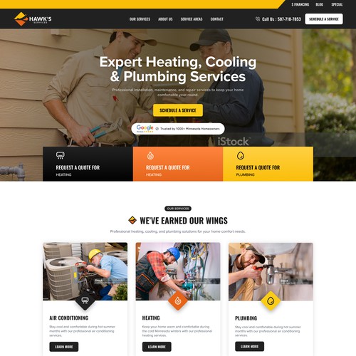 Landing Page Design for Hvac Company