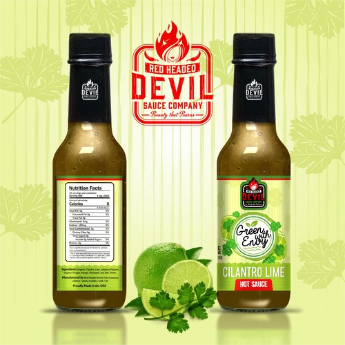 Cilantro Lime Hot Sauce Label