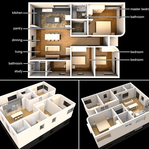 3d rendering of a house