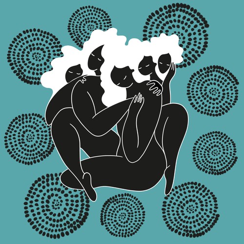Illustration for pattern representing black culture