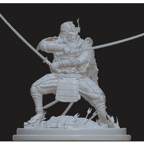 samurai 3D modeling
