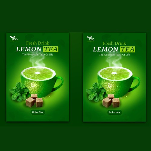 Professional Advertising Poster Design For Tea Product