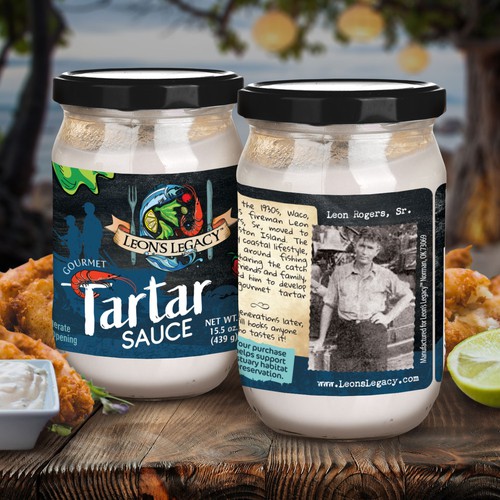 Label for seafood sauce.