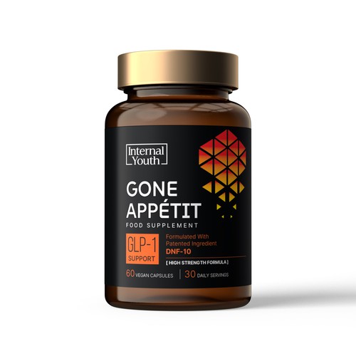 Design a beautiful, eye-catching product label for a game-changing new weight loss supplement