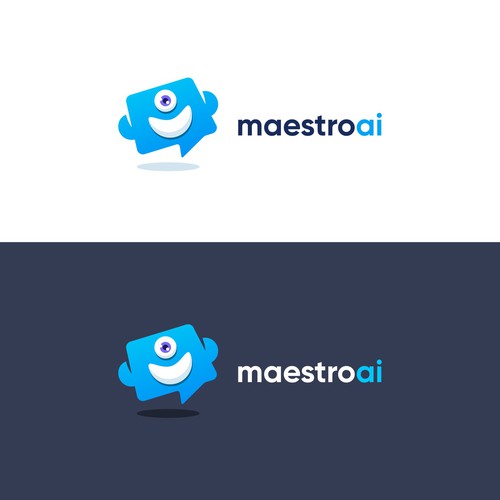 Mascot logo concept for communications software with ai