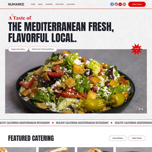 We need a modern website for a healthy California Mediterranean restaurant