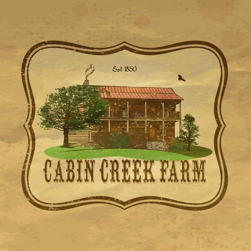 Vintage Logo for Cabin Creek Farm