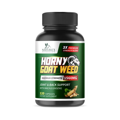 HORNY GOAT WEED Label Design