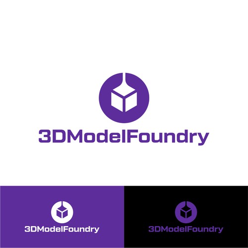 Concept logo for 3DModelFoundry