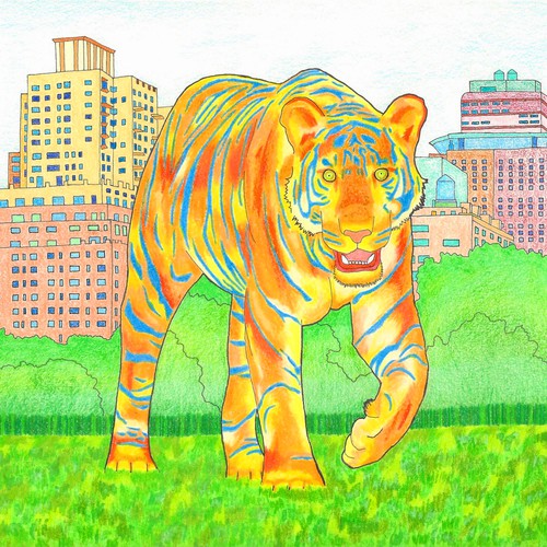 Futuristic tiger in Central Park