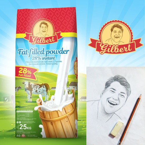 Traditional package design concept for milk powder