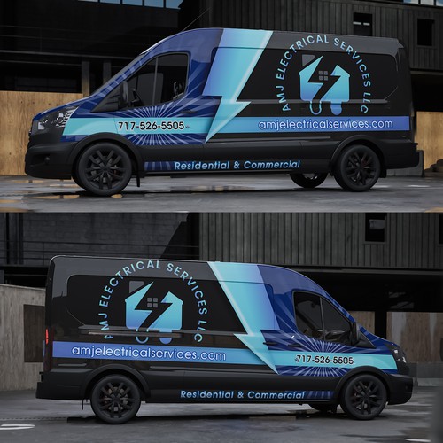 AMJ Electricla Services Van Wrap