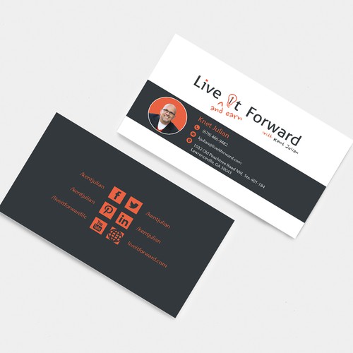 "Live It Forward" buisness card deisgn contest