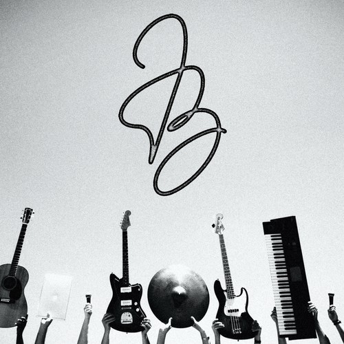 Monogram based logo for a musician