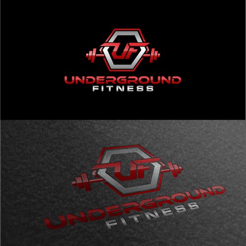 Create an industrial, garage, hardcore fitness training logo