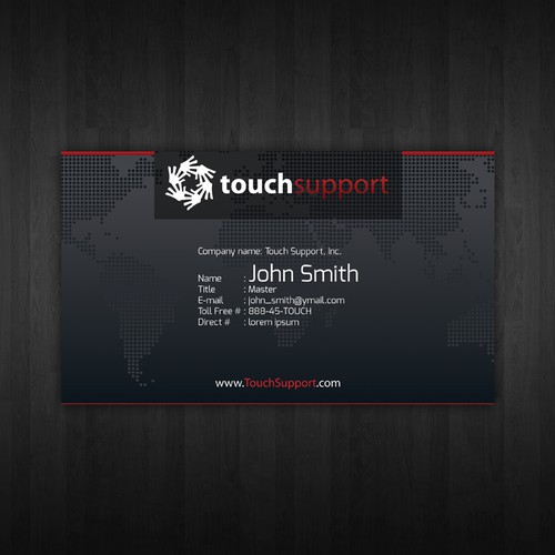 Create the next stationery for Touch Support, Inc.