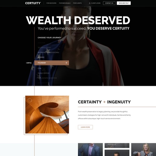 Investment Advisory Firm Homepage