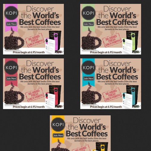 Display Ads for Kopi Coffee Explorer Club