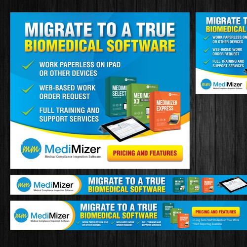 Web banners for software company.