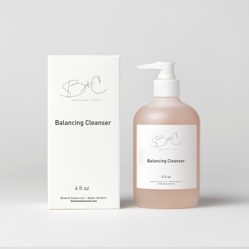  Product label design for a plant-based skincare company