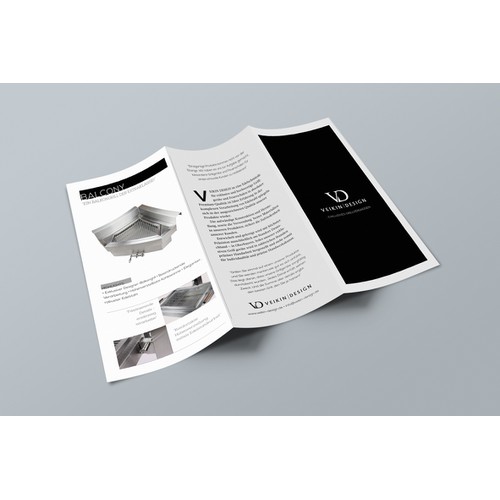 Trifold brochure for Veikin Design