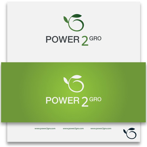 Create an innovative product logo for Power2Gro crop production system