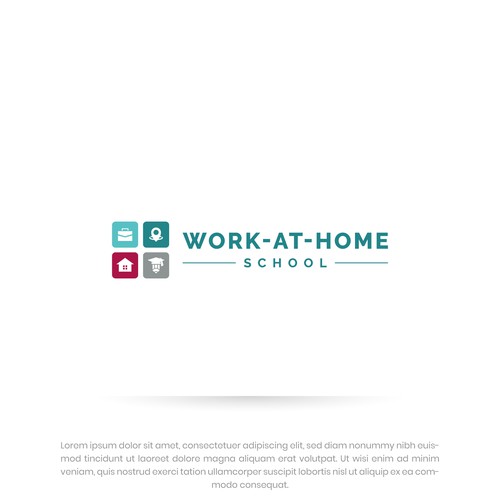 Bold Logo design for Work at Home School